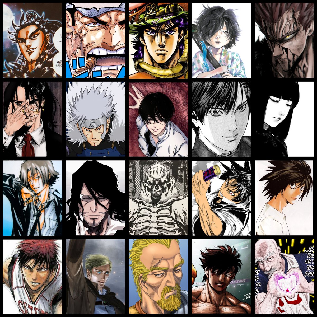 DiesTwicee's tweet image. Top 20 favourite characters from each show i like excluding the MC
(Not ranked)