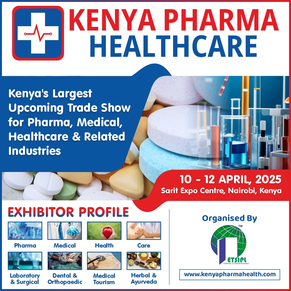 Announcing the Launch of Kenya's Largest Upcoming Flagship Trade Show for Pharma, Medical, Healthcare &amp; Related Industries, the Kenya Pharma &amp; Health International Expo 2025 from 10th to 12th April 2025 at the Sarit Expo Centre, Nairobi, Kenya.
kenyapharmahealth.com