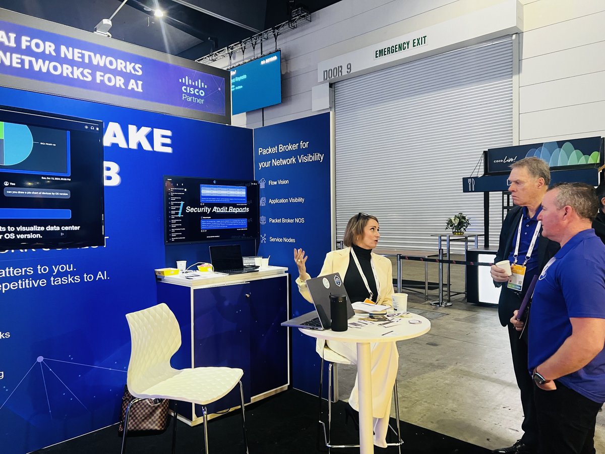 AvizNews's tweet image. Day 2 at Cisco Live Melbourne has been a blast! Huge thanks to everyone who stopped by to chat with Madhu and Lorri.

Missed us today? We’re here till 14th Nov with more demos, discussions, and all things #AIInNetworking. Come visit our booth!

#CiscoLive #NetworkingInnovation