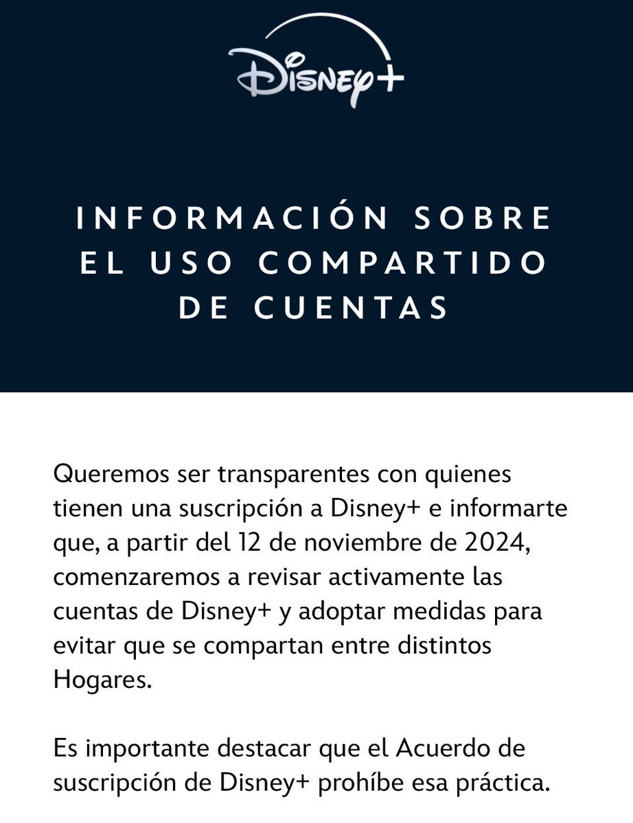 FinanzasArgy's tweet photo. 🔴A partir de hoy ya no se podrá compartir la cuenta en Disney Plus: la única forma de hacerlo será pagando más https://t.co/CzQvayNlEh