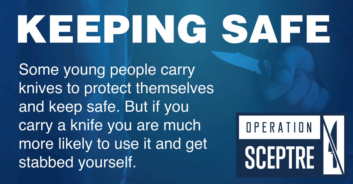 StratfordDC_CS's tweet photo. π£This week is #OpSeptre, @warkspolice and partners are promoting activities to take knives off streets and reduce the number of people involved in knife crime. π‘οΈ https://t.co/dYVGLKPfLH