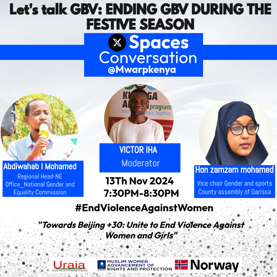 🌟 Tomorrow Night! Let’s Talk About Ending GBV This Festive Season 🌟

The festive season should be full of joy—not fear. But for too many, it’s a time when gender-based violence #GBV spikes. Let’s change that together! 💪

🗓 Date: Tomorrow
⏰ Time: 7:30 PM
🎤 Speakers:
