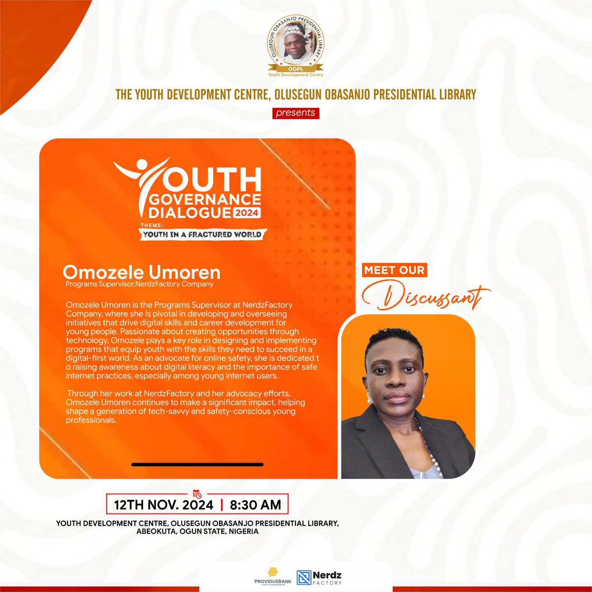 “If you don’t stand for something, you fall for anything” – Olusegun Obasanjo
Meet our discussants and speaker as we welcome to another edition of the Youth Governance Dialogue
#PresidentialYouthMentorshipRetreat #PYMR5
#MentorshipWithOBJ #YouthCentre
#ooplydc