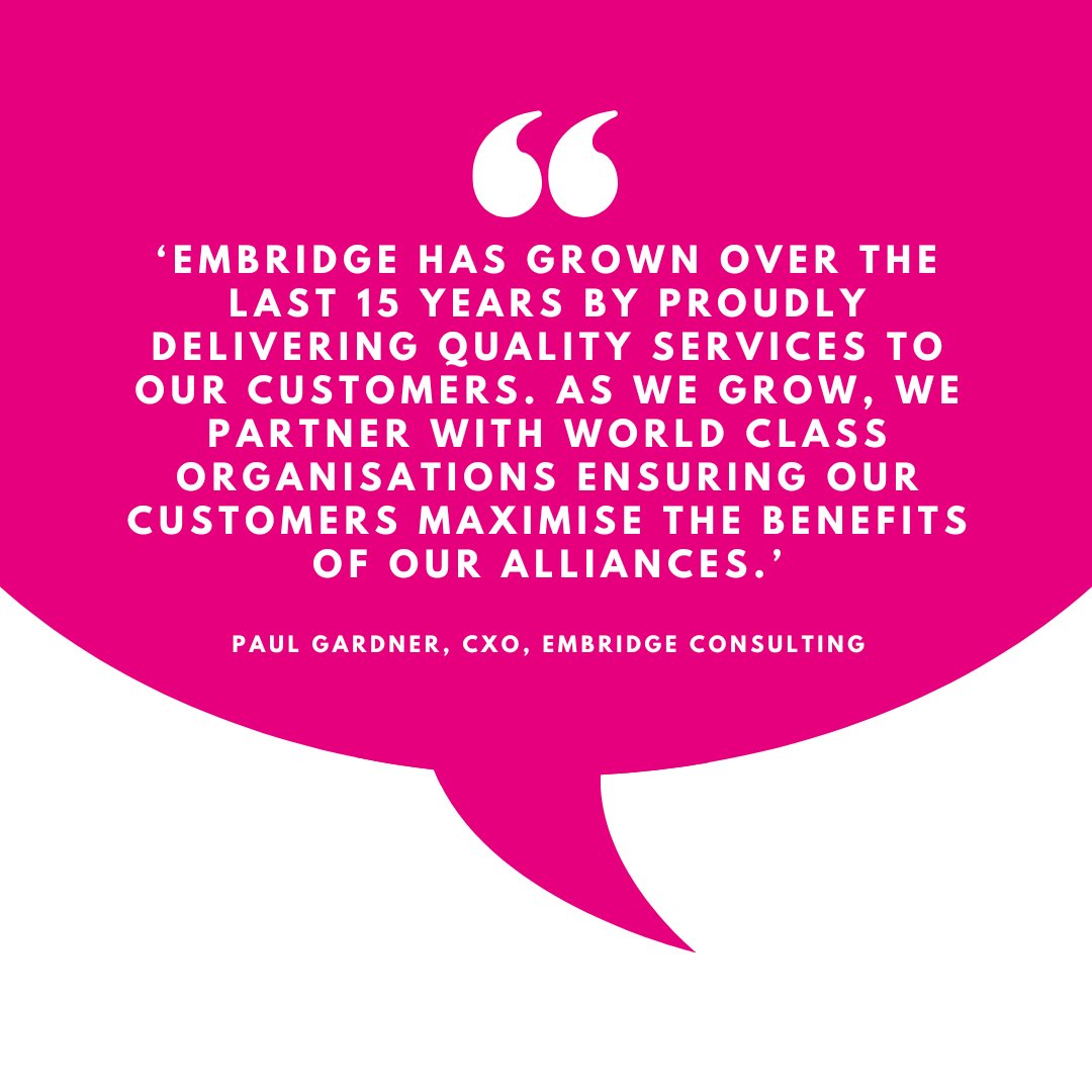 Hear from our CXO, Paul Gardner on our fantastic partnerships over the years. Our customers and partners are the core of our business and we are so grateful for this journey. 

Watch our full video on our 15 year reflection here - hubs.ly/Q02XSKcp0

#Embridge15Years #Growth