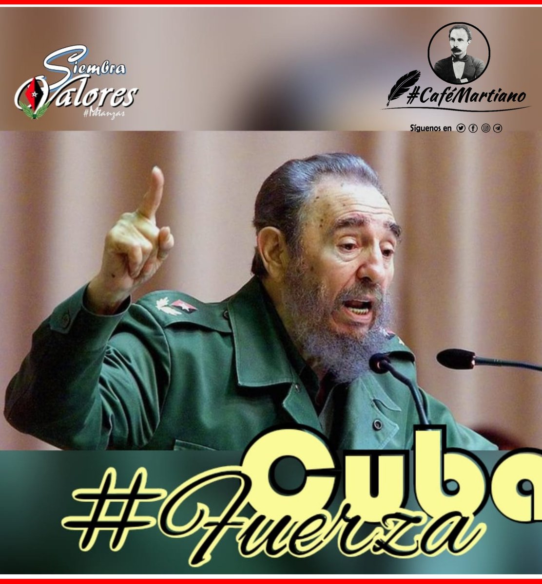 cafemartiano's tweet photo. Buenos días 🇨🇺  #CaféMartiano
Un noviembre que convida
Al homenaje sincero
Al Comandante que quiero
Al que me sana la herida
Con él, la vida es más vida
El ayer es un presente
Cuba, Fidel y su gente
Es suerte en fidelidad
Es hacer en unidad
Patria como referente
#FidelPorSiempre https://t.co/QUEKoPsDyP