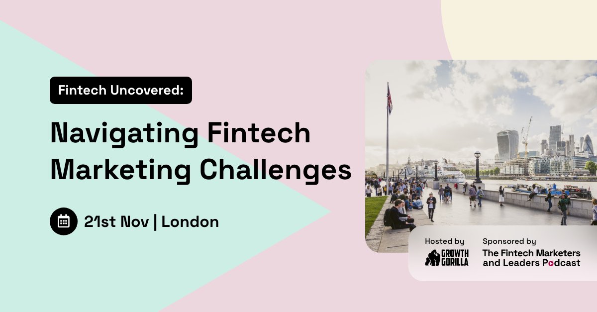 Fintech marketing doesn't have to be a struggle.

Join us on Nov 21st in London for an exclusive roundtable and learn how to break through the noise. Expert-led discussions + actionable insights + lunch included.

RSVP today! 🔗
hubs.la/Q02VDqHx0