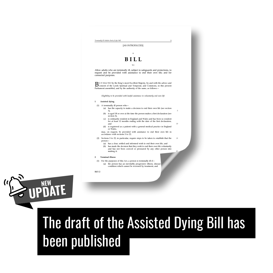AssistedDyingUK's tweet photo. The wording of Labour MP Kim Leadbeater’s proposed Terminally Ill Adults (End of Life) Bill has been published today. Read it here: https://t.co/52UdcpnjL6

#PrivateMembersBills #AssistedDyingDebate https://t.co/OWBEBylTYb