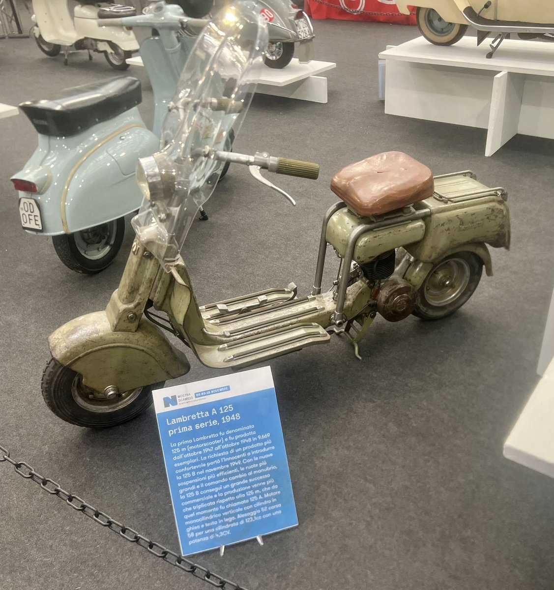 SSCvietnam's tweet photo. For all you old timer Shafters out there , here are a couple of Beuties on show at Novegro #Lambretta #ModelD #ModelA #ModelLD #Innocenti https://t.co/3gNANcolDa