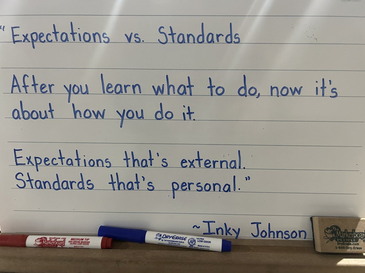 Expectations? Those come from others.
But standards? Those come from within. 

When you live by your own standards, you’re not competing with anyone else; you’re competing with your best self, every single day.