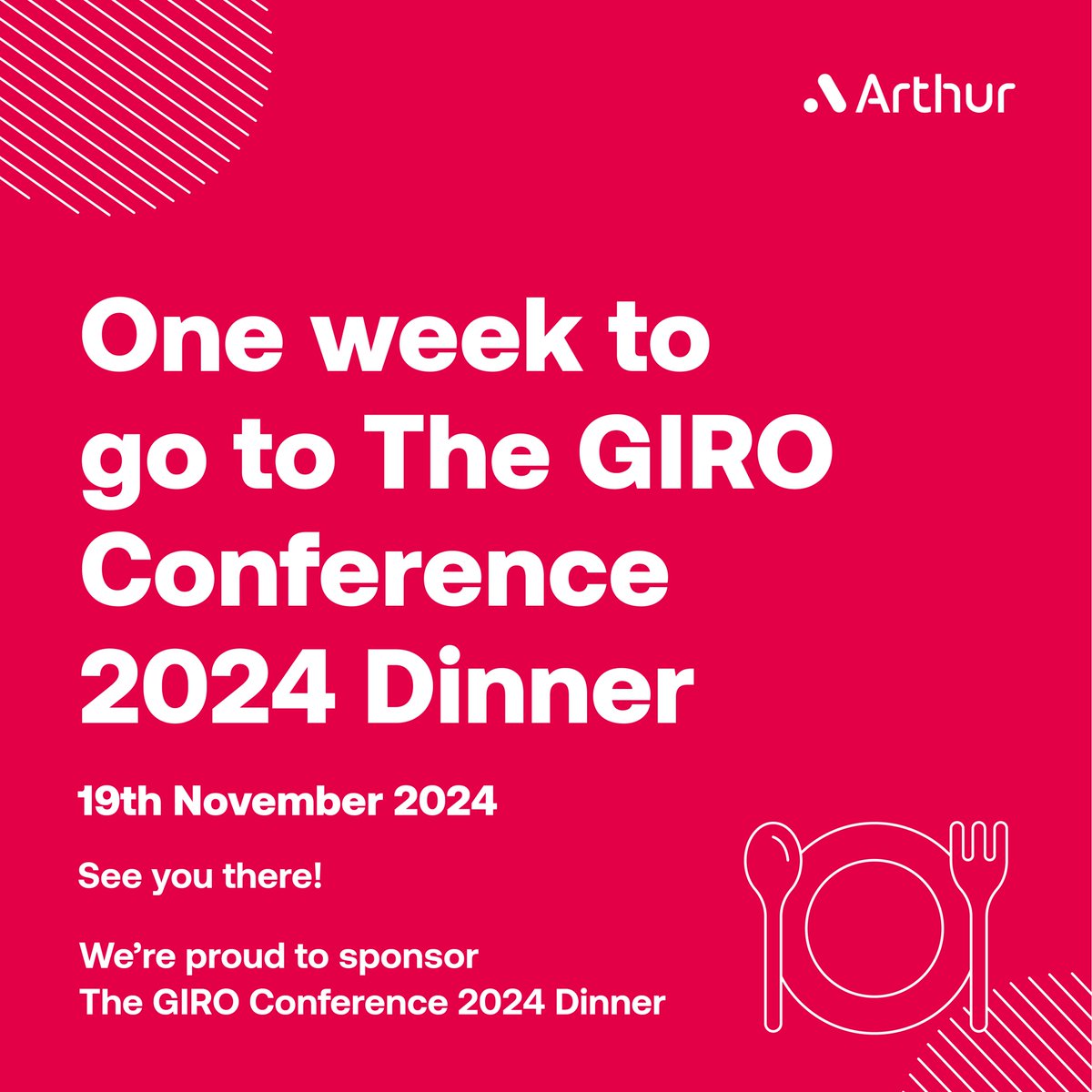 1 week to go to this year’s sold out #GIRO Conference Dinner next Tuesday at ICC Birmingham! As proud sponsors again, we can’t wait to connect with both existing &amp; clients and candidates!
#GIRO2024 #IFoA