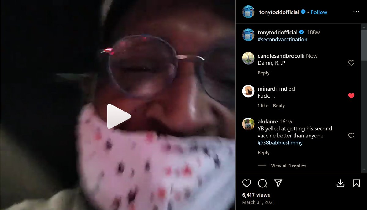 therico5377's tweet photo. Tony Todd, another victim of the safe and effective vaccine? RIP @TonyTodd54 #RIP #TonyTodd #FullyVaccinated #Covid #COVID19 #Jabs  #Vaxxed #safeandeffective #Vaccine #Vaccinated #VaccineSideEffects #vax #Cancer https://t.co/VxIHx5fyZB