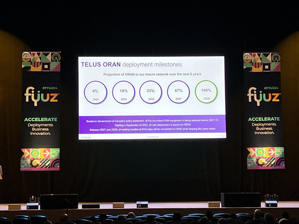 Bernard Bureau, VP RAN at <a href="/TELUS/">TELUS</a> explains how they are transitioning to full #openRAN and their roll out plan. #FYUZ24