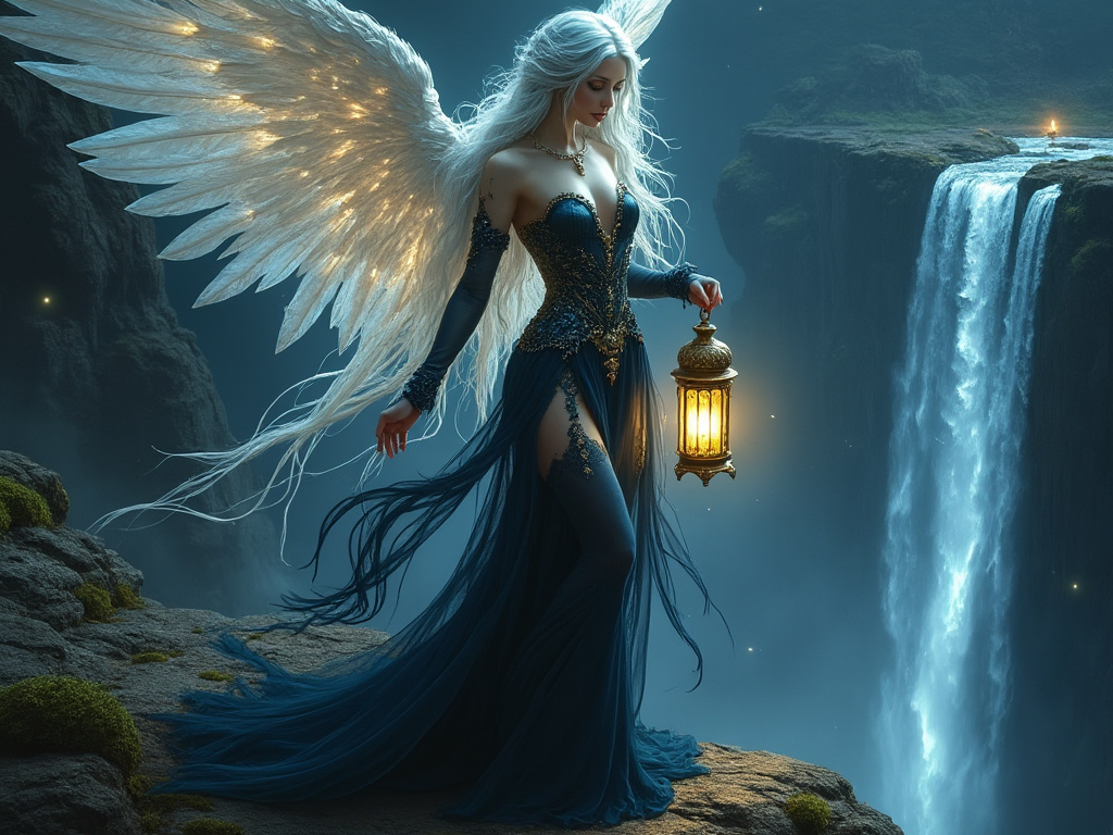 dainiusex7's tweet photo. "Celestial Guardian: Light of the Falls" 
#AngelOfTheNight #MysticGlow #HeavenlyElegance #AIart #AIArtwork #AIイラスト https://t.co/cmXfeWvGtJ
