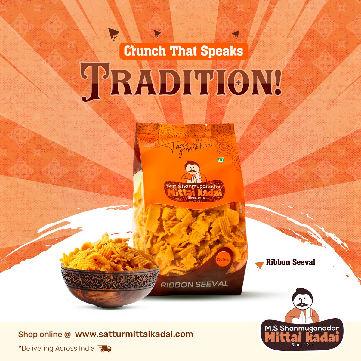 sattursevu's tweet photo. Looking for the perfect snack to pair with your chai? 📷 Look no further than our #Seeval! Crispy, golden, and bursting with flavor, it's a snack that’s steeped in tradition but made for every moment!
https://t.co/V5m4JOvbbb
#Ribbonseeval #Savouries #Satturmittaikadai https://t.co/A67qzr02QF