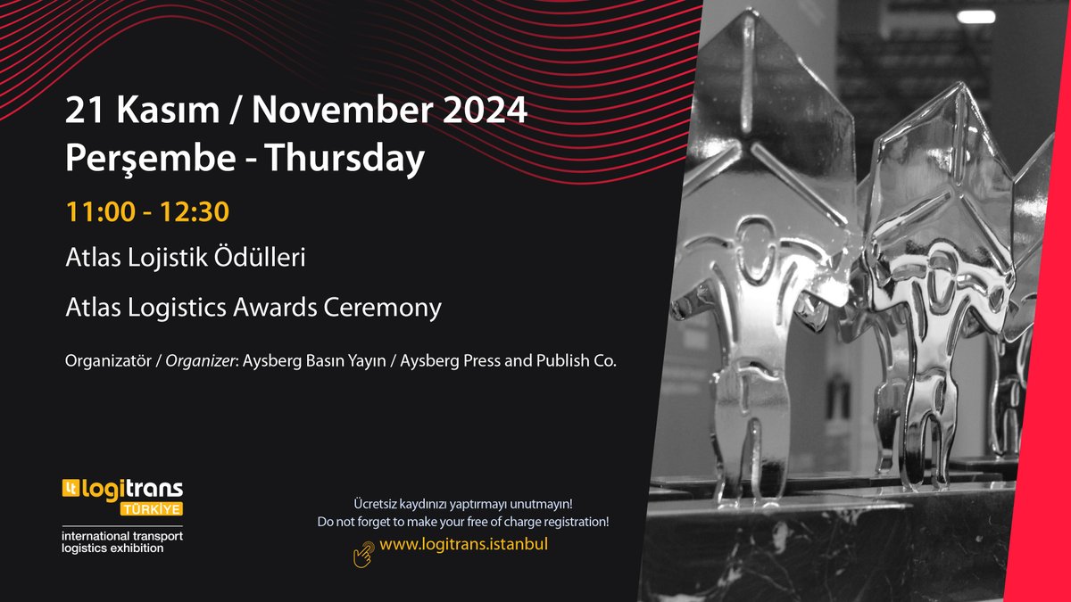 Lojistik sektörünün zirvesindeki projelere şahit olmak ve bu büyük anı birlikte kutlamak için tüm sektör profesyonelleri Atlas Lojistik Ödülleri’ne davet ediyoruz!

#beklentilerinotesinde #beyondexpectations