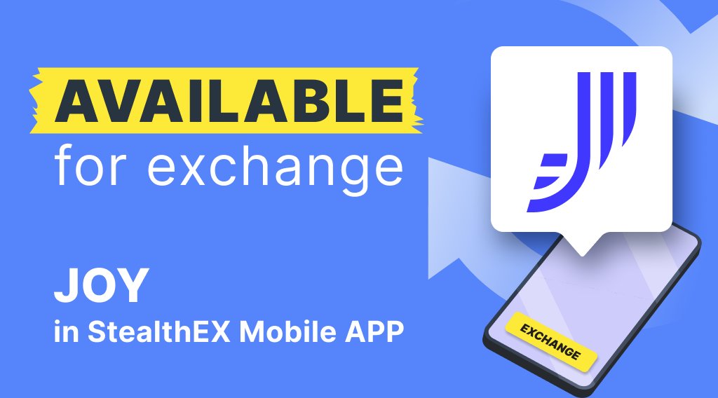 StealthEX_io's tweet image. 🚀 Dive into the world of decentralization &amp;amp; content with #JoyToken! @JoystreamDAO is giving creators, builders, and viewers the power they deserve 🎥

🔥 Swap $JOY on StealthEX, no sign-up and limits
📱 Get the app: bit.ly/3Dsuh4G
🌐 Swap on web: stealthex.io/?to=joy