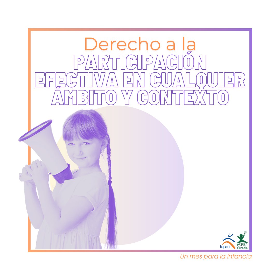 PEstudioAsoc's tweet image. Desde fapmi ecpat España lanzan la campaña #unmesparalainfancia con el objetivo de concienciar sobre la importancia de la prevención de las violencias ejercidas sobre las personas menores de edad. 

#PEstudio #LQNSCNoExiste #derechos #infancia #participar #arteixo #convencion