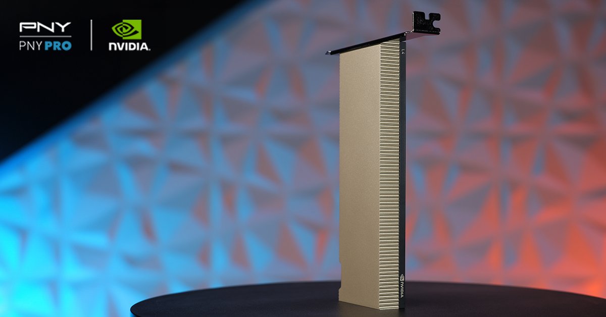 The @NVIDIA Ada Lovelace L4 Tensor Core #GPU delivers powerful acceleration and energy efficiency for video, #AI, virtual workstations, and graphics in enterprise, #cloud, or #edge environments.
Available now at PNY: pny.com/en-eu/nvidia-l…