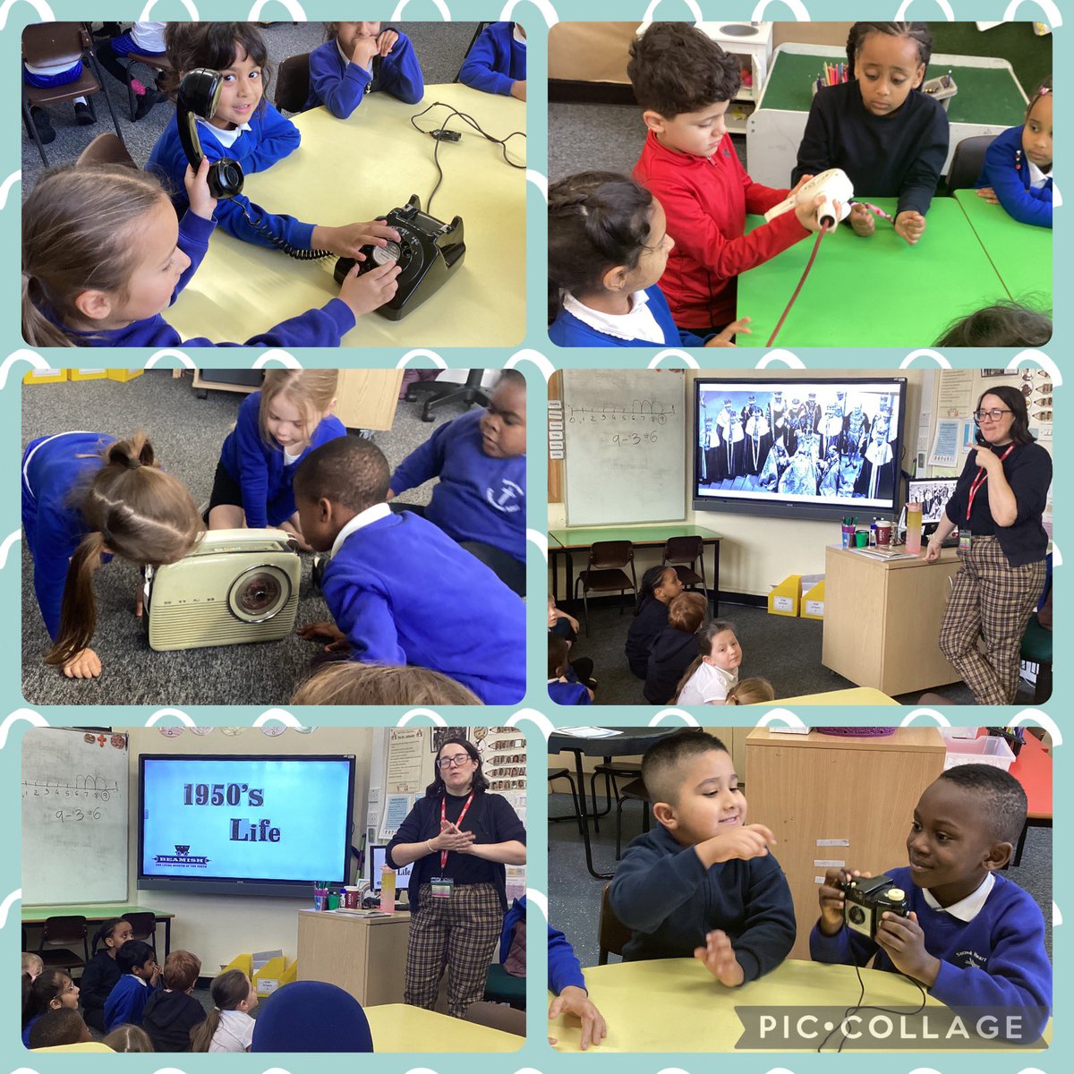 SacredHeartMbro's tweet image. Y1 had a very special visitor from Beamish Museum today. Hannah told us what life was like in the 1950s and brought some objects and toys from that decade. @BeamishLearning