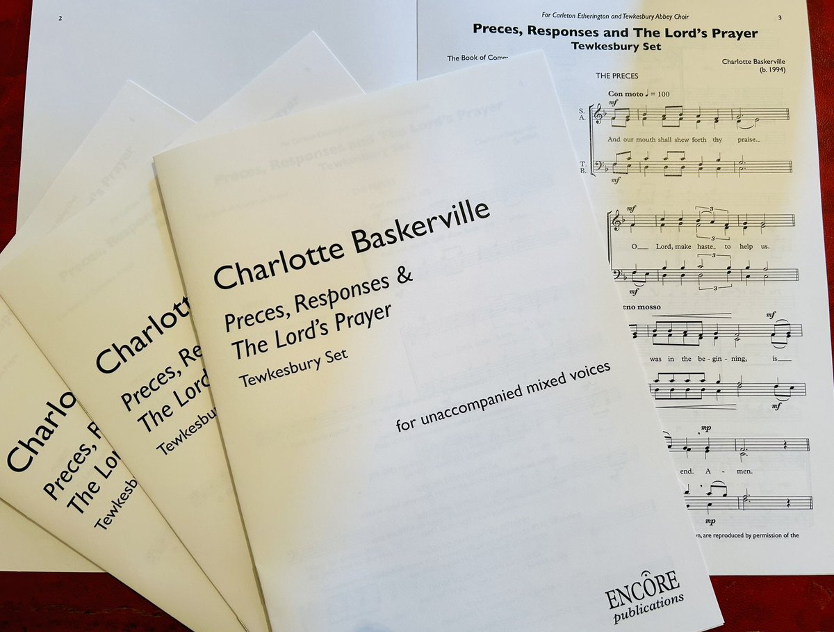 New Publication! It’s always a joy to receive new sheet music in the post (thank you <a href="/encorepubs/">Encore Publications</a>). I’m very lucky that I get to sing in such a spectacular building with good friends every week! <a href="/TewkesAbbey/">Tewkesbury Abbey</a> <a href="/TewksAbbeyChoir/">Tewkesbury Abbey Choir</a> <a href="/CarletonEthers/">Carleton Etherington</a> <a href="/Nickduffdavies/">Revd Canon Nick Davies</a>