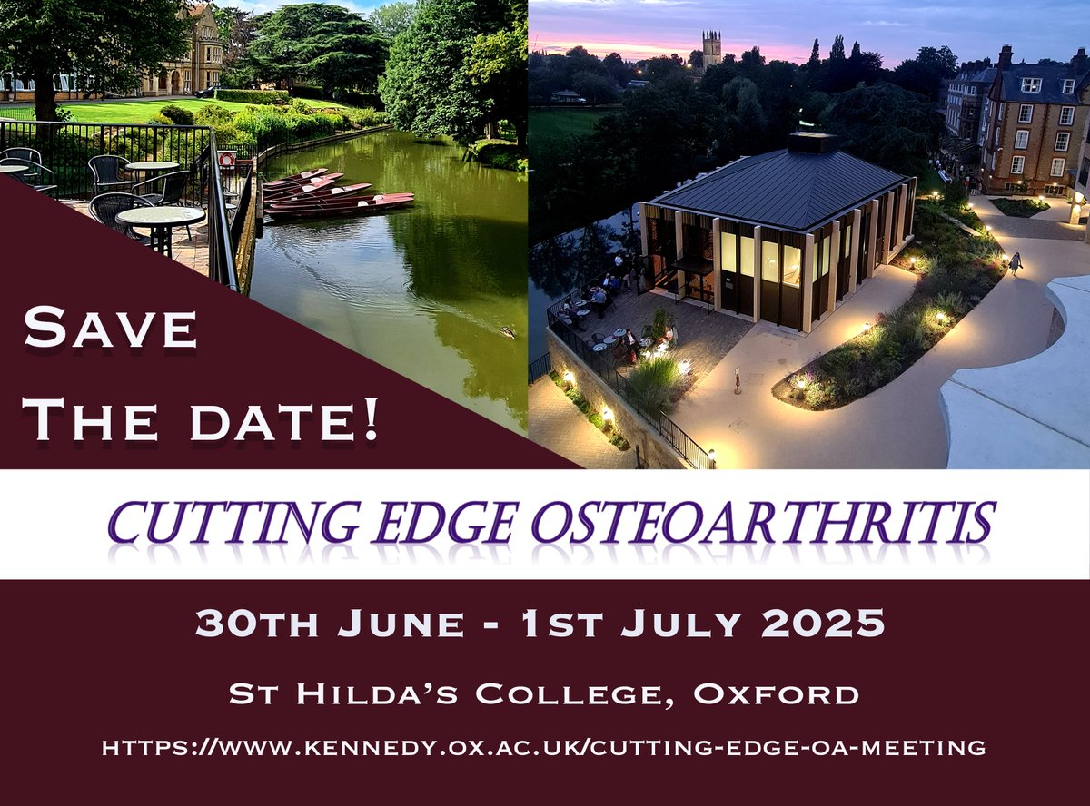 We are pleased to inform you that our next Cutting Edge meeting will be on Monday 30th June – Tuesday 1st July 2025 at St Hilda’s College, Oxford. #oacentre #cuttingedgeoa