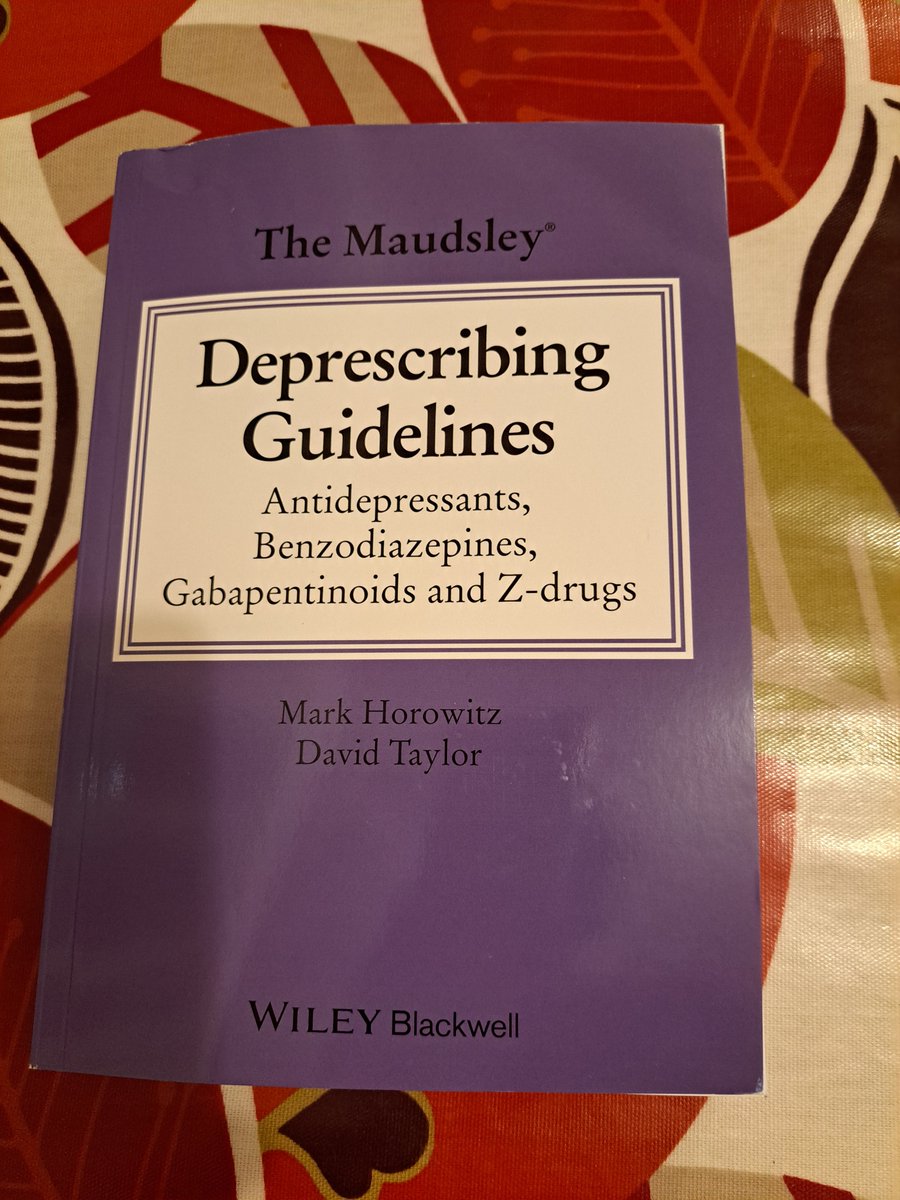 I am seeing more and more people who want to come off their antidepressant, so I am glad to have finally ordered and received the Maudsley Deprescribing Guidelines by <a href="/markhoro/">Mark Horowitz @markhoro.bsky.social</a> and David Taylor. It is full of useful advice on all aspects of withdrawal based on available evidence