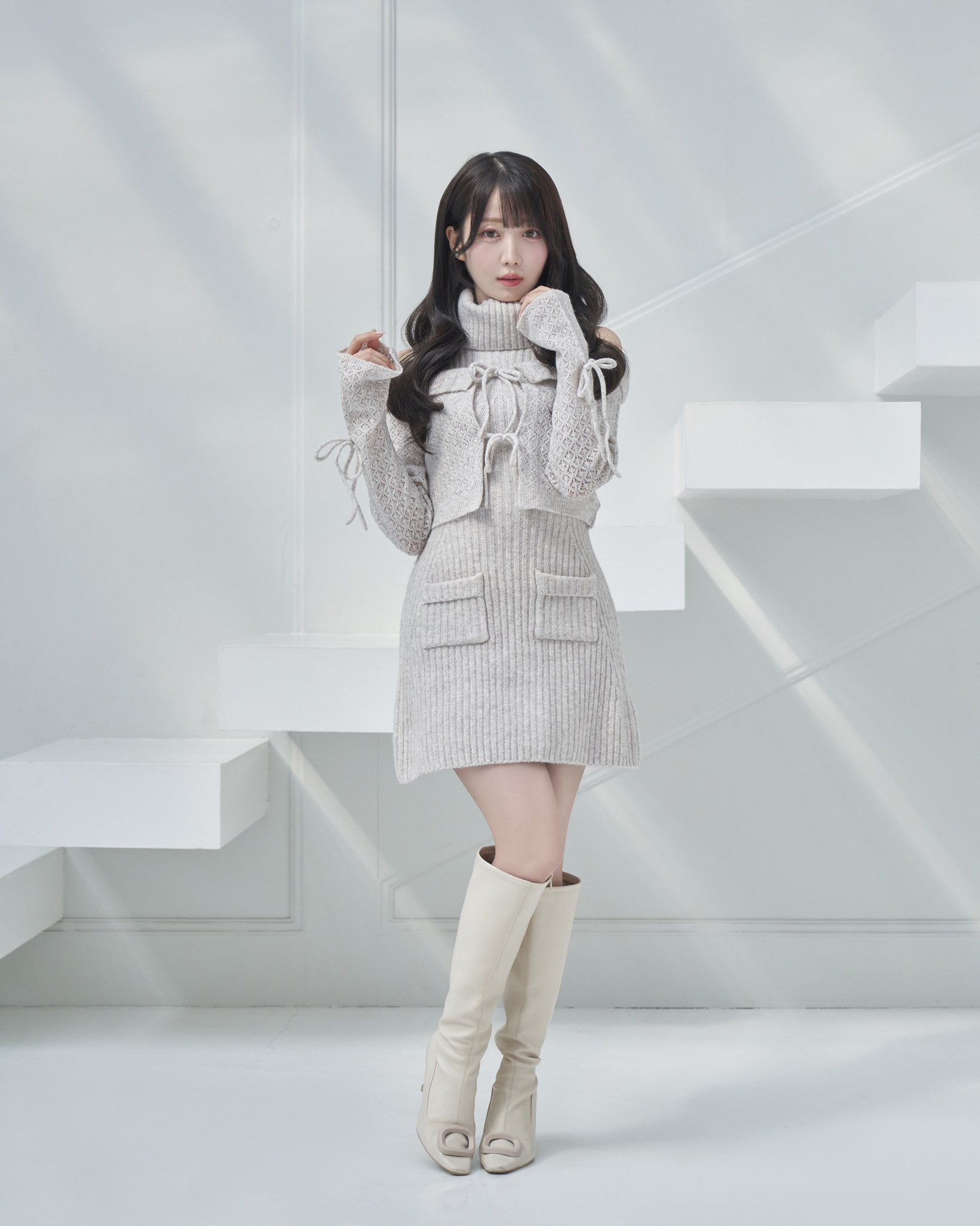 rosémuse Frill cardigan set mini knitOP