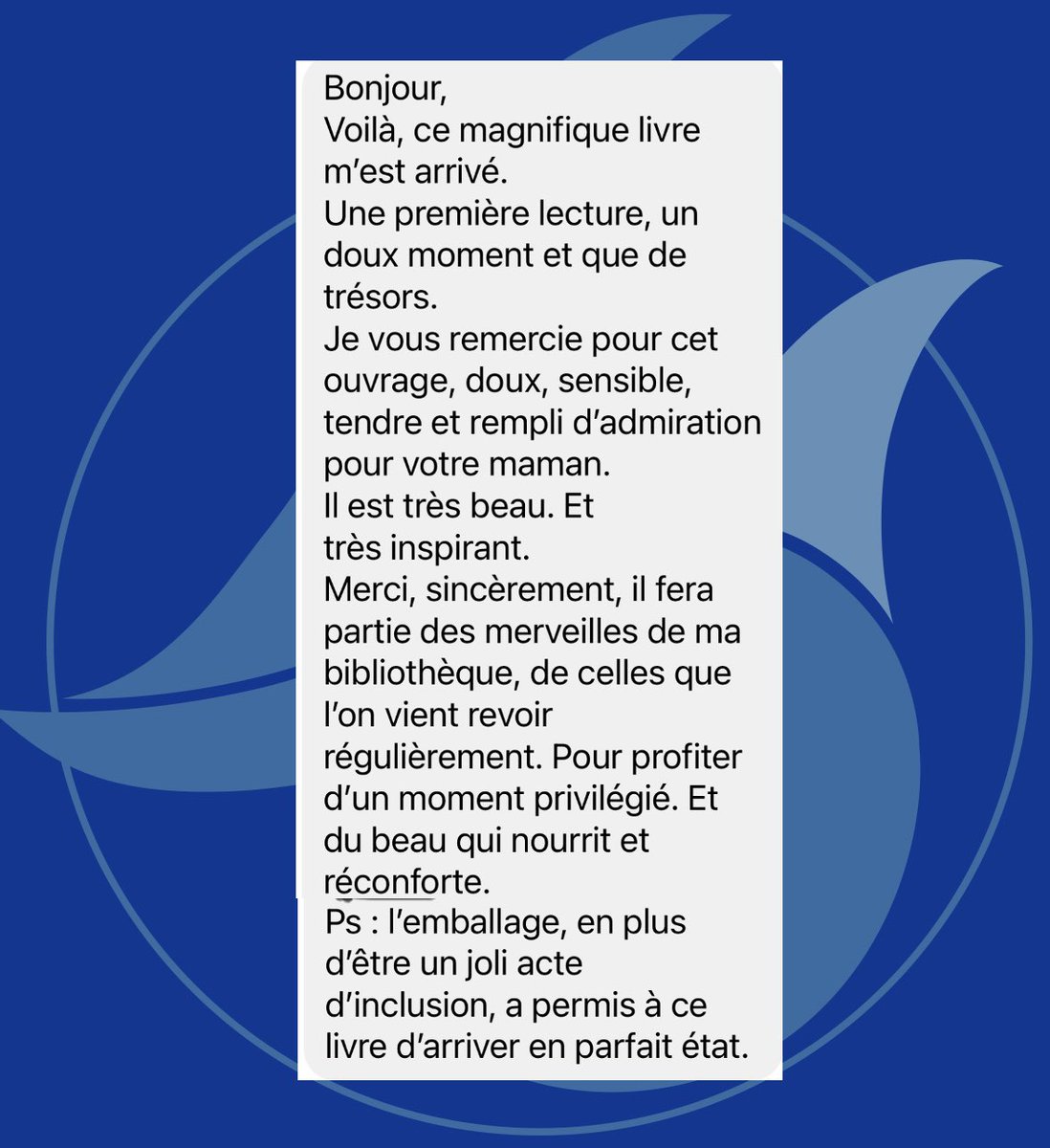 🟦 PREMIER AVIS CLIENT 

« JACQUELINE MOREL, Patchworks à succès » 🧵✂️
Beau-livre relié - 210 pages 📕 de notre auteur Grégory Morel

🔀 En vente sur commande dans toutes les LIBRAIRIES et dans la iBOUTIQUE 👇🏼
lamanufacturelibrisphaera.com/store/products…