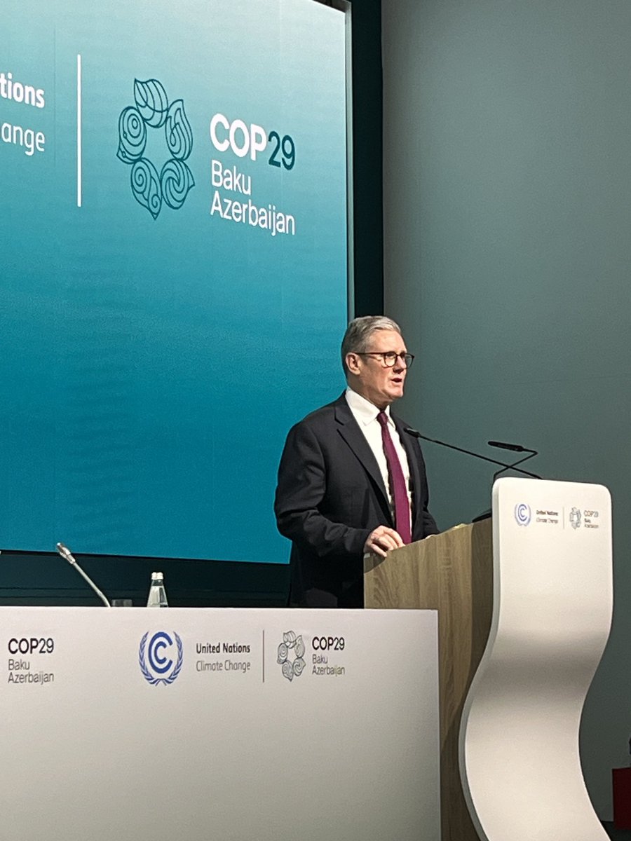 Starmer at #cop29: “There is no national security, there is no economic security, there is no global security, without climate security.”