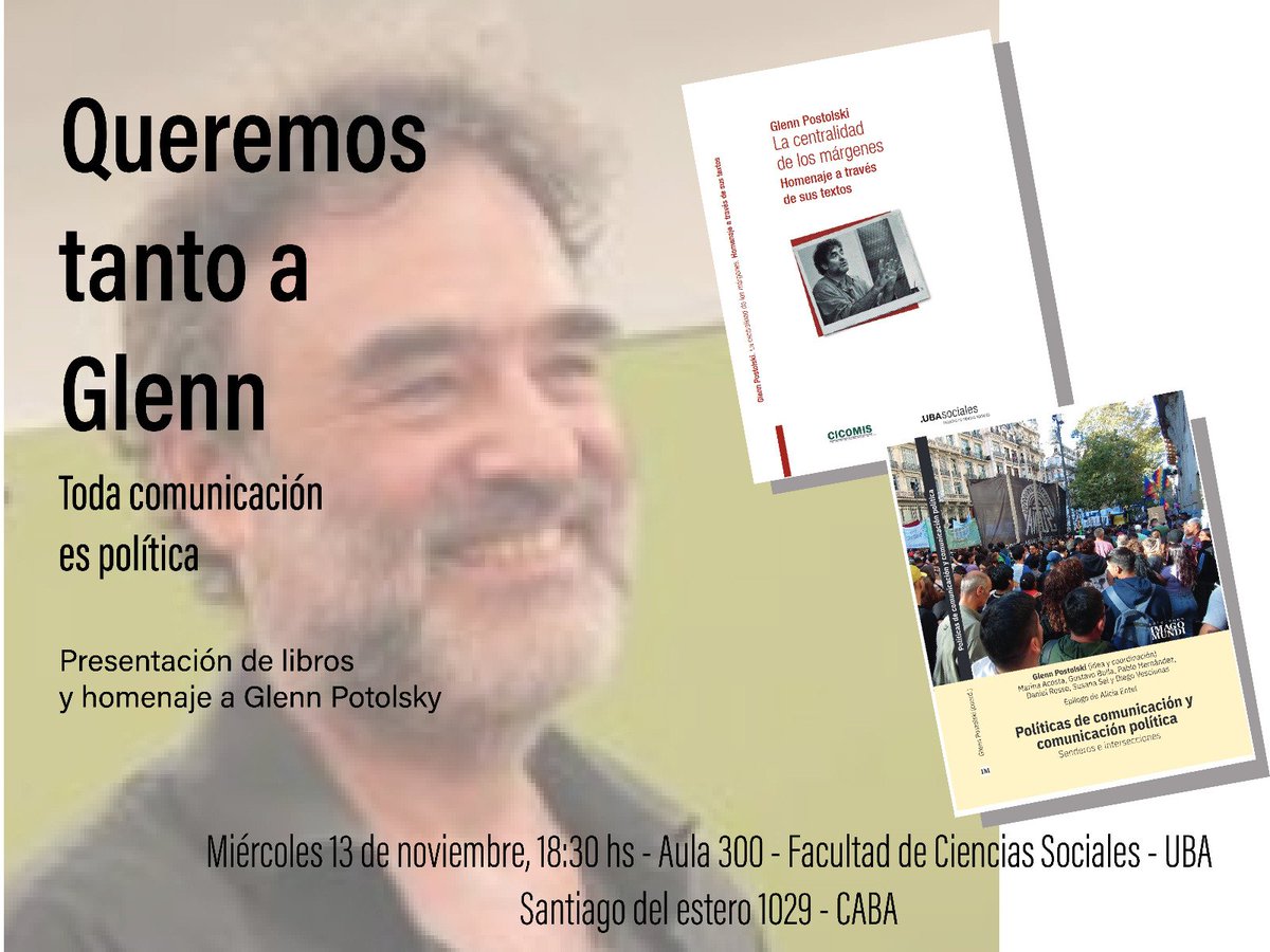 Mañana, miércoles 13 de noviembre a las 18,30 hs. homenajeamos a nuestro compañero y amigo presentando dos libros póstumos: uno con textos de él y otro coordinado por él. Les esperamos en el aula SG 300 de <a href="/ubasociales/">UBA Sociales | #FSOC #UBA</a> , Santiago del Estero 1030.