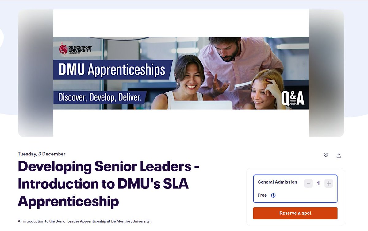 Looking to develop your future leaders? Join our next webinar to find out how this Apprenticeship can help your business. 

eventbrite.com/e/developing-s… 

#Apprenticeship #Leadership #Business