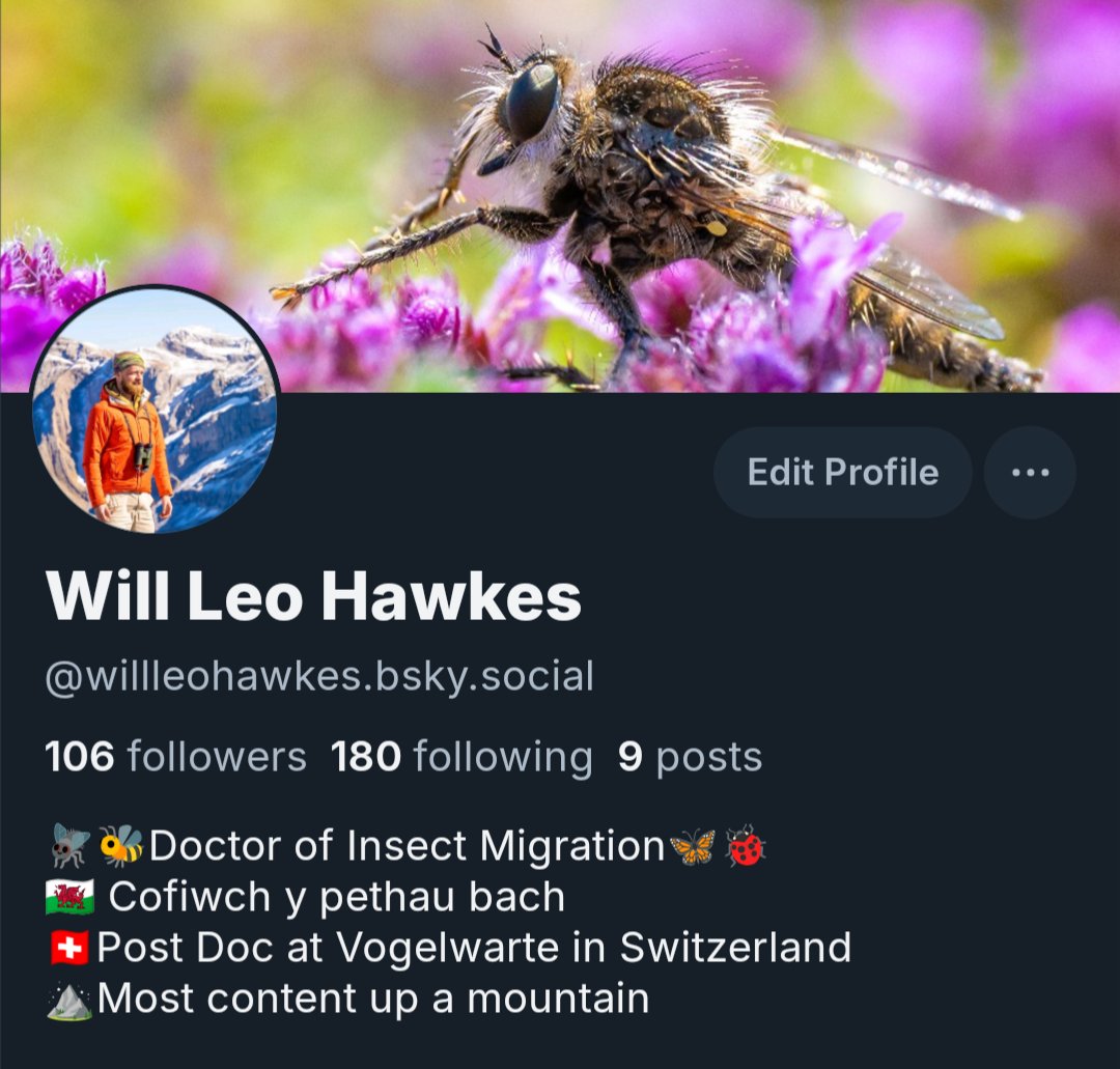 If anyone is joining the great migration to <a href="/bluesky/">bluesky</a> and would like to keep up with the insect migration work I'm posting over there, here is my profile: 

bsky.app/profile/willle…