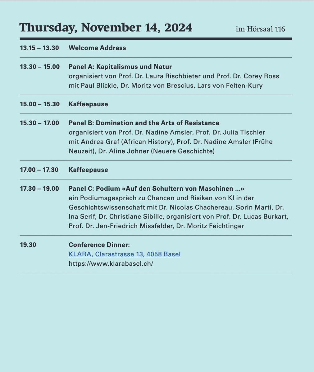 MoritzBrescius's tweet image. Excited to discuss the relationship between “Capitalism and Nature” with a brilliant group feat. Corey Ross, Laura Rischbieter and others at @UniBasel, @anthropocene, @BaselHistory, @Europainstitut, @unibern. Join us!