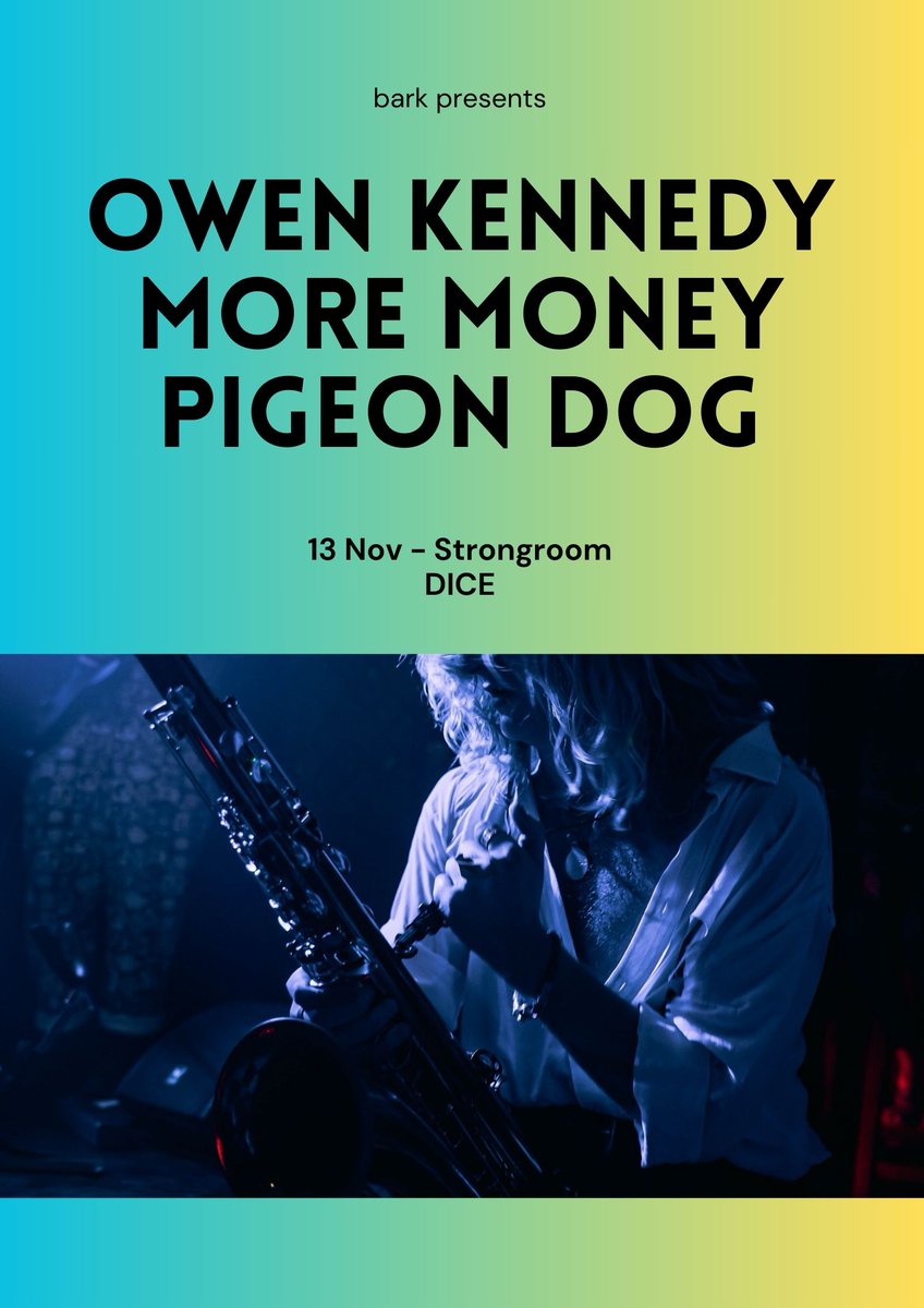 bark (@barknoise) on Twitter photo Reminder of a thrilling lineup tomorrow (Wed) at <a href="/StrongroomBar/">Strongroom Bar</a>. If you're free, totally recommend joining us for <a href="/okhoneythunder/">Owen Kennedy</a>, More Money and Pigeon Dog. Tickets on Dice - link.dice.fm/l765d4b02637 Reminder of a thrilling lineup tomorrow (Wed) at <a href="/StrongroomBar/">Strongroom Bar</a>. If you're free, totally recommend joining us for <a href="/okhoneythunder/">Owen Kennedy</a>, More Money and Pigeon Dog. Tickets on Dice - link.dice.fm/l765d4b02637