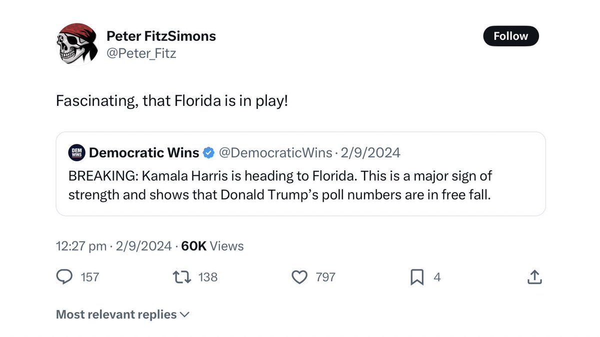 RitaPanahi's tweet photo. Hahahahhahahaha! 
They thought Florida was in play. https://t.co/uYiPhC5rZ9