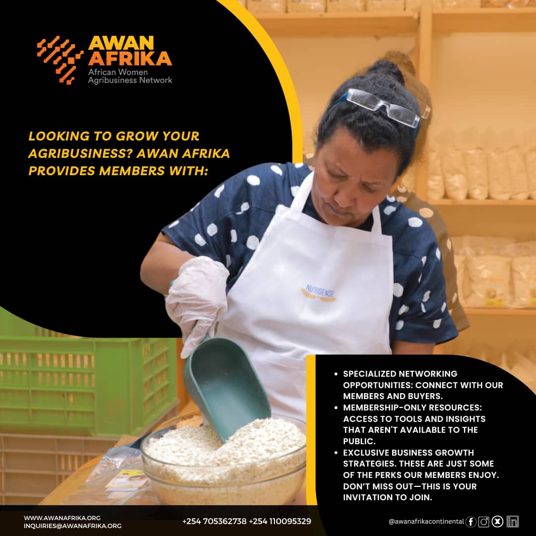 Expand your agribusiness with AWAN Afrika! 🚀 You get access to members-only resources, tailored growth strategies and to connect with our members across 45 countries in Africa.  Join us today! 🌍 awanafrika.org/join-us #AWANAfrika #agribusiness #AgriSME #BusinessGrowth