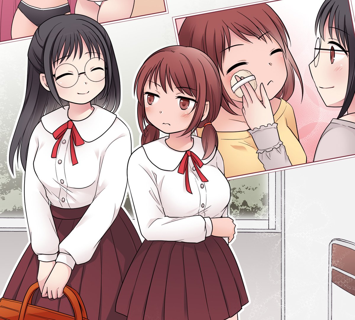 【✍️pixivリクエスト】
祠の様な物を壊してしまった女の子。女の子を庇って悪霊からの妖しい攻撃をくらい女性化していく男の子
(※一部成人向けな描写カットでの掲載)
リクエストありがとうございました～!

全体はpixivに掲載しています→https://t.co/iKGRTtmfY8 