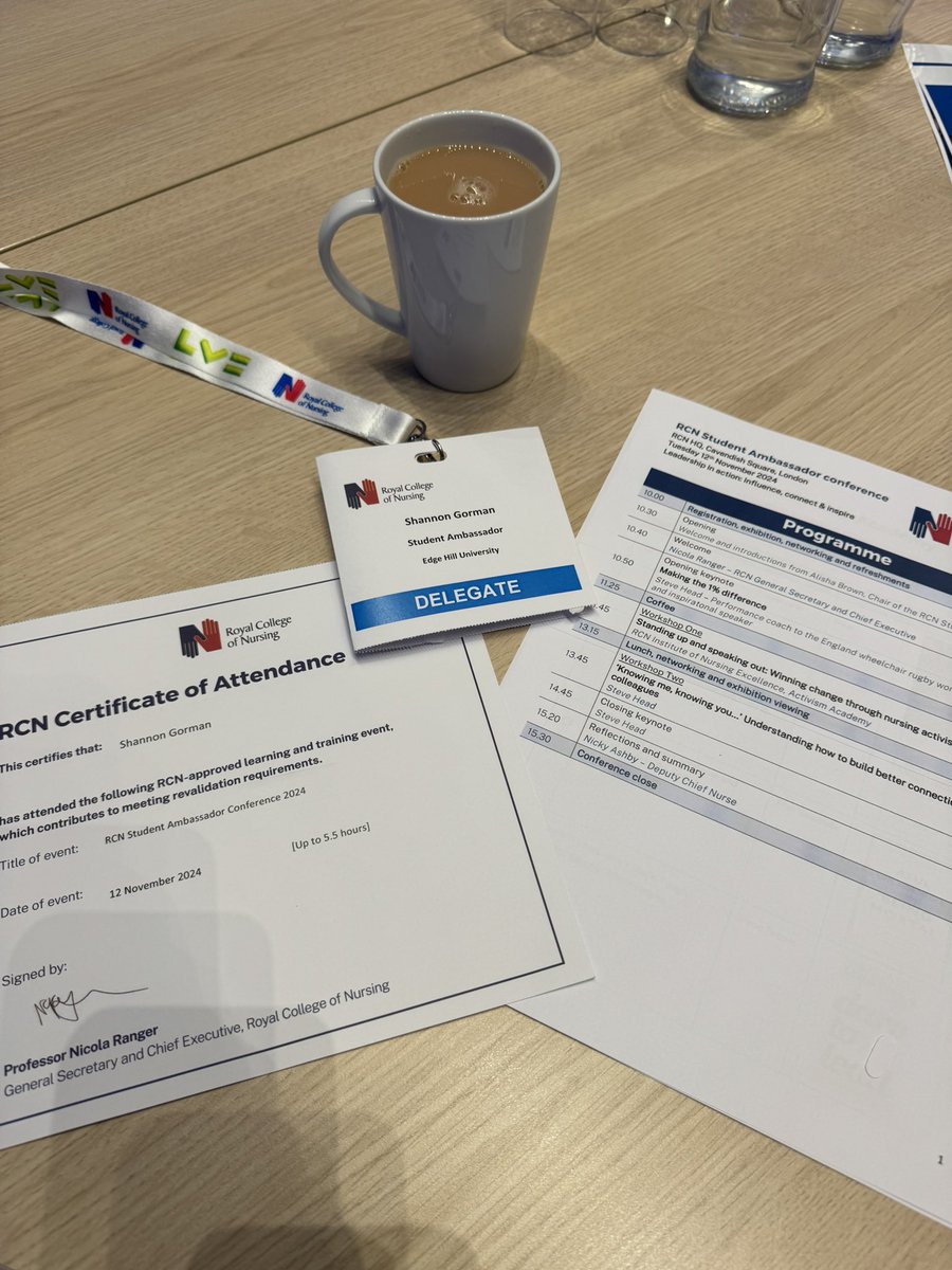 Two of our student ambassador members <a href="/_shangorman/">Shannon</a> <a href="/LisaJameson/">Lisa Jameson</a> are representing their University <a href="/edgehill/">Edge Hill University</a> and the branch today at the Student Conference at <a href="/theRCN/">The RCN</a> HQ in London! <a href="/RCNStudents/">RCN Students</a> <a href="/RCNNorthWest/">RCN North West</a> #RCNSAconf #RCNSAconf24