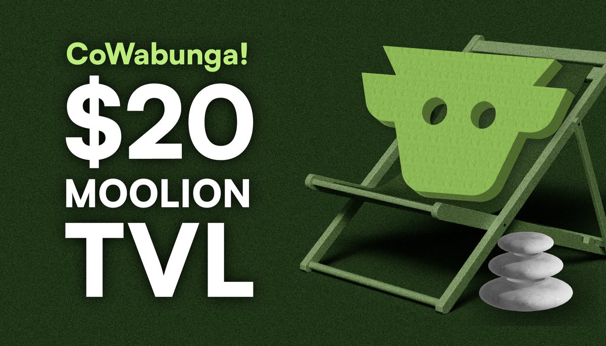 Balancer's tweet photo. CoWabunga!
Celebrating over $20M in MEV-protected liquidity in Cow AMMs!
Check out the stats here: https://t.co/cy65qYdimr
#BuildOnBalancer https://t.co/0WTmk3AZBg