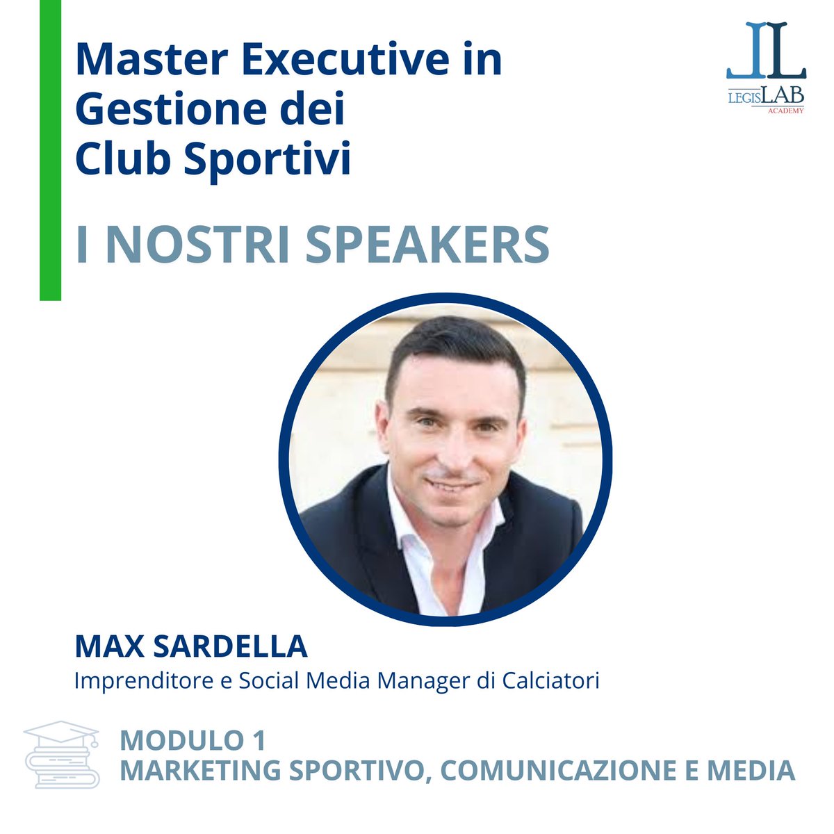 SCOPRI GLI SPEAKERS DEL MASTER EXECUTIVE IN GESTIONE DEI CLUB SPORTIVI!

🎙️ MAX SARDELLA 🎙️

👉🏻 Partecipa all’Open Day Online per avere tutte le info sul Master e i relatori. 
🗓️ 14 novembre ore 16:00 - iscriviti al link  forms.fillout.com/t/uNYU6C853qus