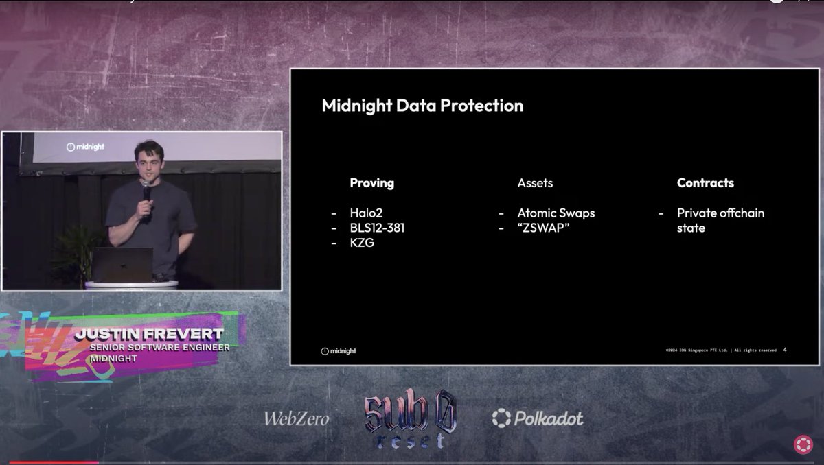 MidnightNtwrk's tweet image. 1/ Let&apos;s dive into #DevCon24:

ICYMI: At @EFDevcon, @justinfrevert, Senior Software Engineer, took to the stage for a technical workshop on enabling data protection dApps with @Polkadot-SDK.

📹 Check out the recording at 47:40: youtube.com/live/gqr7Y7hjA…
@Polkadotsub0 @joinwebzero