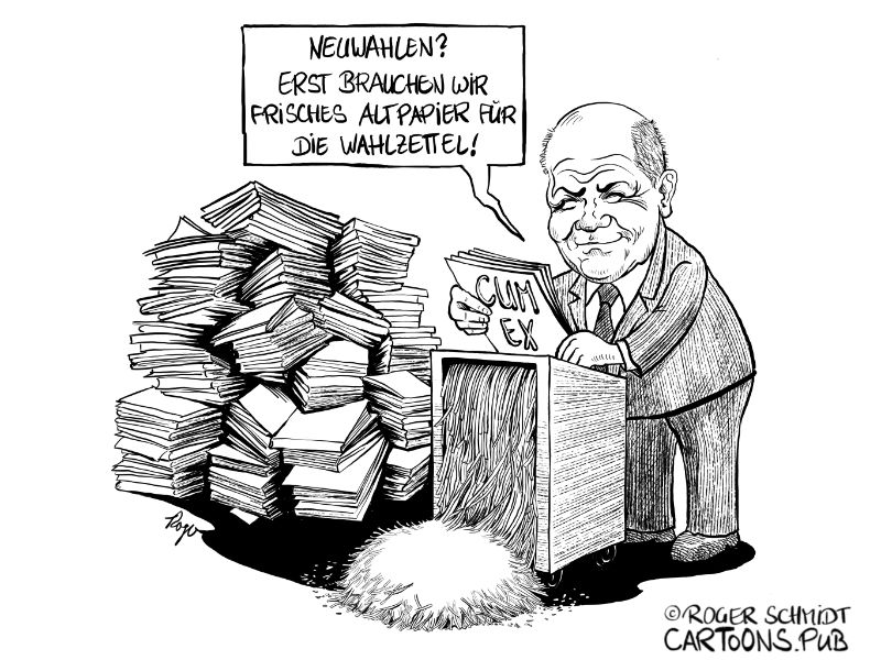 Cum-Ex-Kanzler braucht frisches Papier

#Wahlzettel #OlafScholz #Kanzler #Neuwahlen  #CumEx