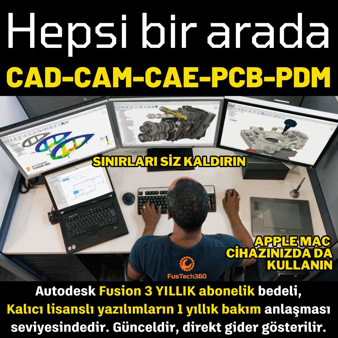 Kampanya: 4 al - 3 öde / Son tarih: 31.Ocak.2025
AR-GE ve Tasarım departmanını da sürece dahil edin. CAD-CAM-CAE-PCB-PDM tüm şirket entegre çalışın.
İletişim: fustech360.com/iletisim
#kampanya #autodeskfusion #fusion360 #cadcam #pcb #mes #arge #ürge #tasarım #imalat #cnc #nesting