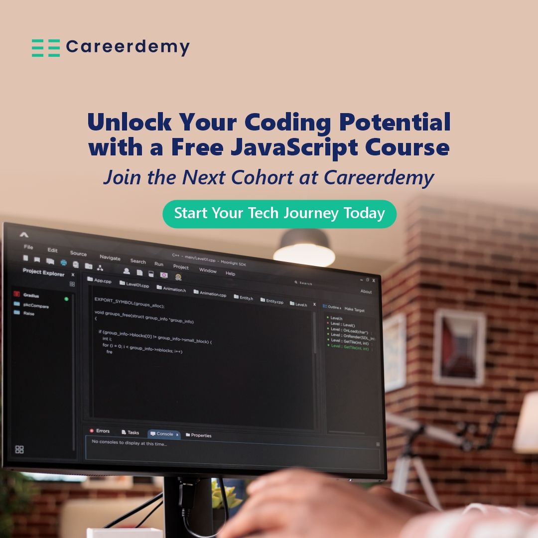 careerdemy1's tweet image. Are you looking at learning Javascript? 
Do you know you can learn  Javascript for free at Careerdemy?
Take the First Step Towards Becoming a Coding Pro, register now for the next cohort and kickstart your Coding journey via forms.office.com/r/XdPBs4Fkur
#FreeCoding #Javascript