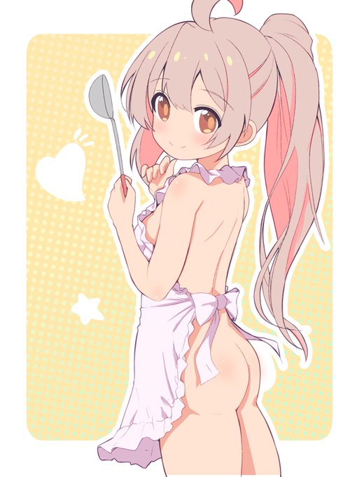 裸エプロンお兄ちゃん

#おにまい 
#おにまいお絵かき 