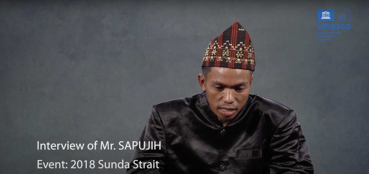 💬 ”I saw the waves about 20-30 meters high. My boat was hit by the waves and destroyed, so I had to swim.”

As part of the Tsunami Eyewitness &amp; Survivors Project, hear Mr. Sapujih's story on surviving the 2018 Sunda Strait Tsunami in Indonesia 👉 ow.ly/wRcs50U4TPN