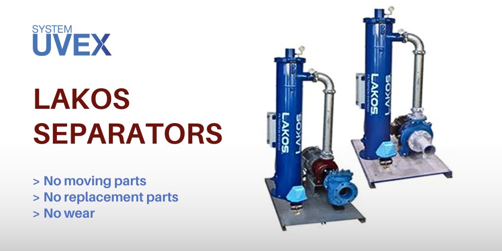 Solids are removed through the centrifugal action on the liquid inside the LAKOS separator. This means no moving parts, replacements, and virtually no maintenance! 

systemuvex.co.uk/lakos-separato…