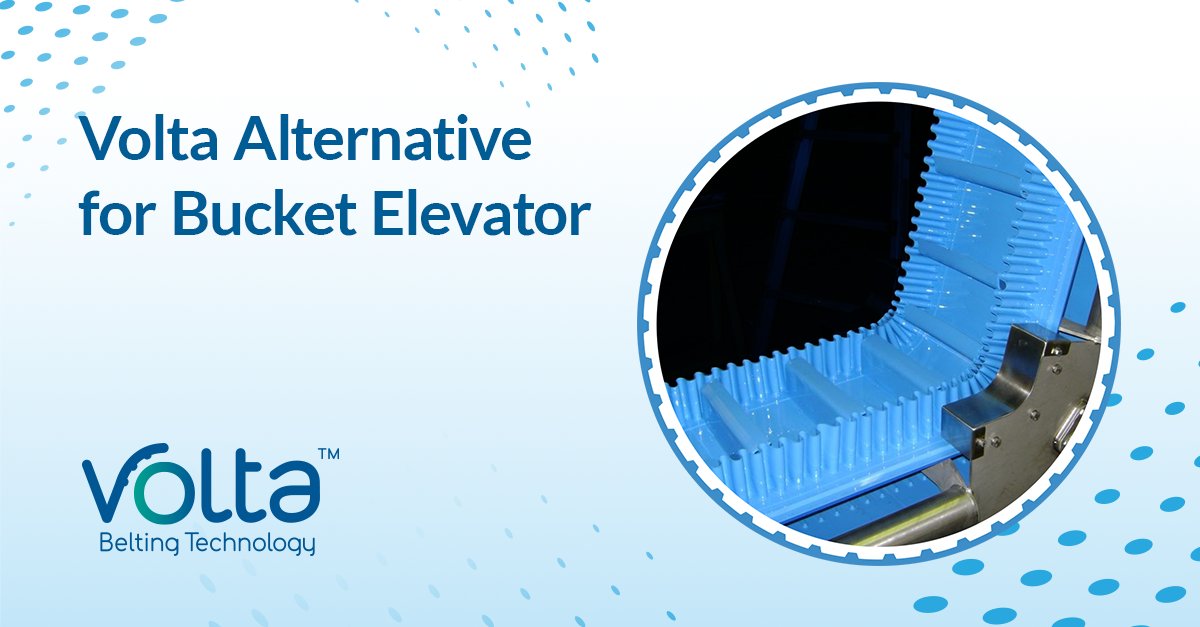 Tired of the challenges with traditional bucket elevators? Volta Belting offers a game-changing alternative! 😁 

Our Positive Drive design is easier to clean, low-maintenance, and adaptable to various speeds. 

Learn more: lnkd.in/e6FNR2VH

#FoodProcessing #Innovation