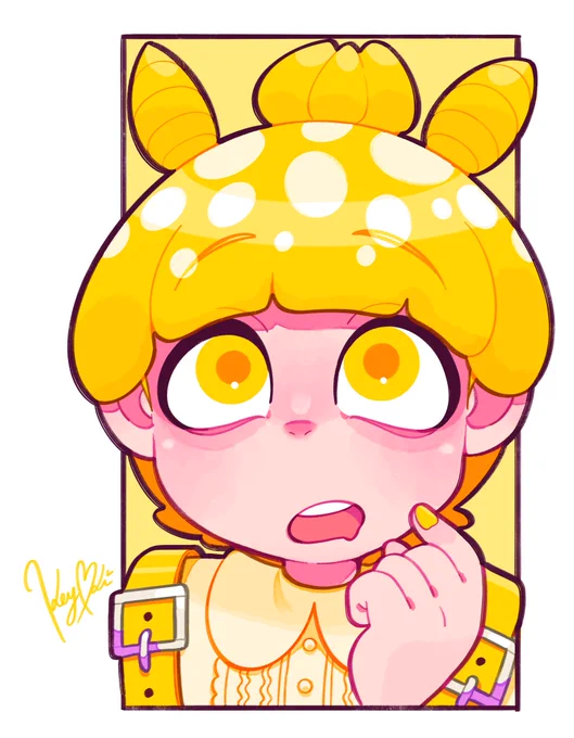 ドーリス・クリソデルマ草間彌生さんを彷彿とさせる白点がかわいい#イラスト #擬人化 #ウミウシ #illustration #OC #ocart 