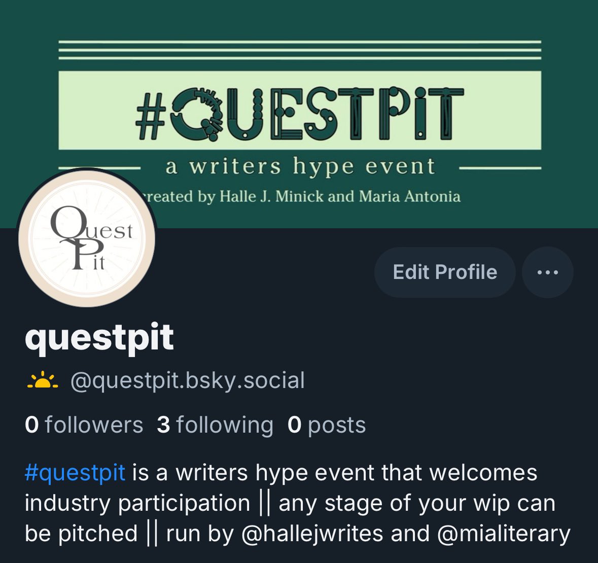 questpit's tweet image. Big announcement! We’re going to be holding the next #questpit events on both 🦋 and X/twt. See you there (and in a few weeks for more announcements)!